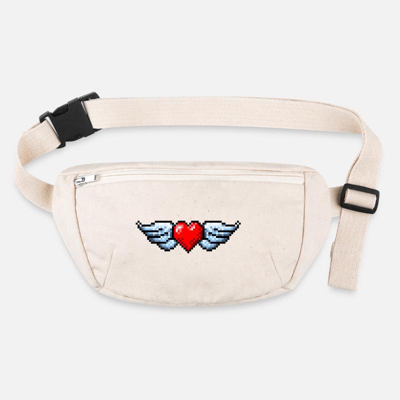 Retro Pixel Art Winged Heart Stanley/Stella recycelte Gürteltasche