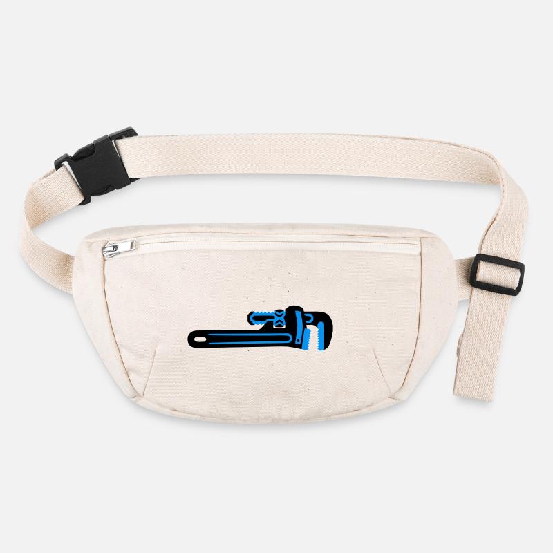 Pipe Wrench Tool Plumber Stanley/Stella recycled Hip Bag 