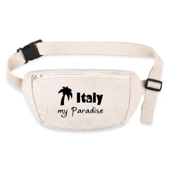 Italy Paradise Italien, Urlaub, Reise, Geschenk - Stanley/Stella recycelte Gürteltasche - Naturweiß - Vorne