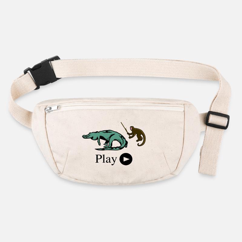 Affe und Krokodil Stanley/Stella recycelte Gürteltasche