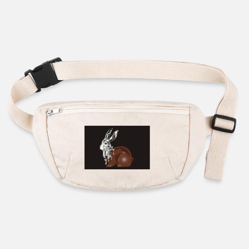 Chocolate Easter bunny in high-gloss chrome look Stanley/Stella recycled Hip Bag 