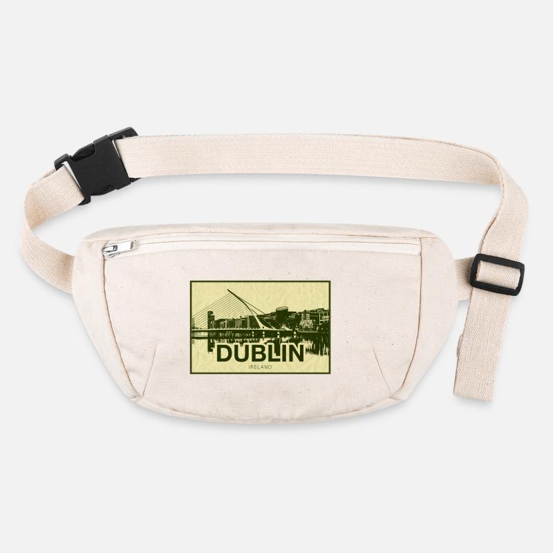 Impression vintage de Dublin Skyline Sac banane recyclé Stanley/Stella