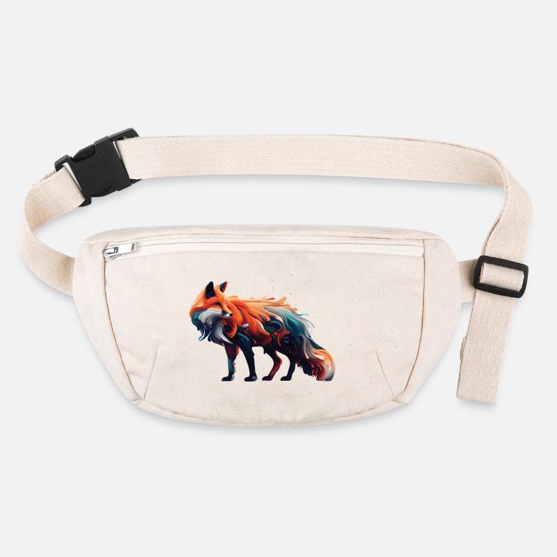 Farbenfroher abstrakter Fuchs Stanley/Stella recycelte Gürteltasche