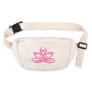 Motif de chemise de yoga / Lotus Position fleur de lotus - Sac banane recyclé Stanley/Stella - blanc naturel - Devant