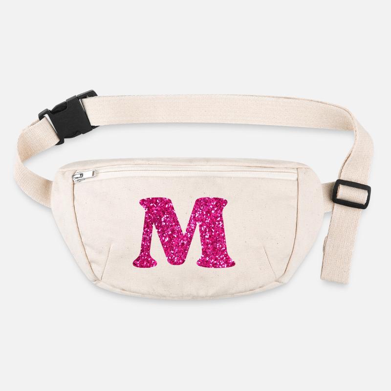 Lettre m rose pailleté Sac banane recyclé Stanley/Stella