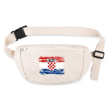 Croatia Flag Adriatic Zagreb Croatian Flag - Stanley/Stella recycled Hip Bag  - natural - Front