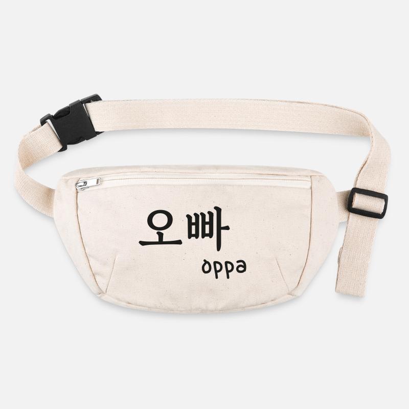 Oppa k-pop k-drama typographie corée custom color Sac banane recyclé Stanley/Stella