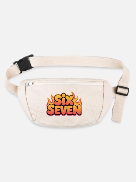Six Seven 67 – lustige Gen Alpha Memes - Stanley/Stella recycelte Gürteltasche - Naturweiß - Vorne