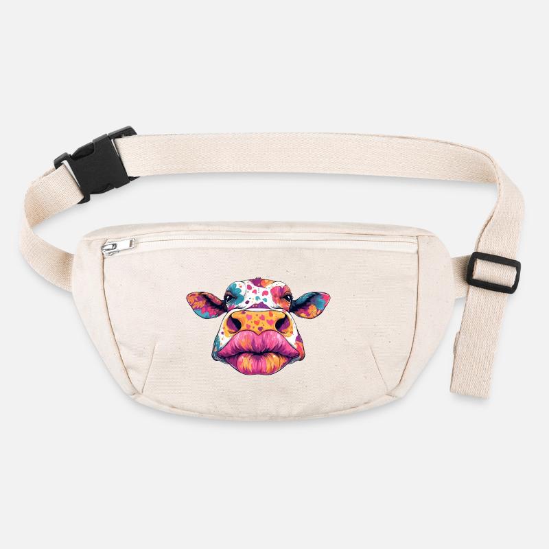 Colorful Cow Pop Art Stanley/Stella recycled Hip Bag 