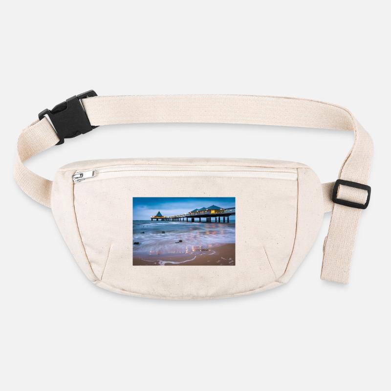 Heringsdorf pier with lights Stanley/Stella recycled Hip Bag 
