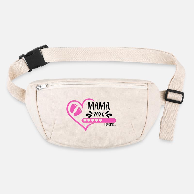 Mama 2026 loading Herz Babyfüße pink rosa Mädchen Stanley/Stella recycelte Gürteltasche