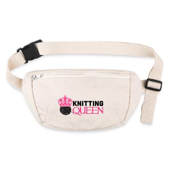 Knitting queen - Stanley/Stella recycelte Gürteltasche - Naturweiß - Vorne