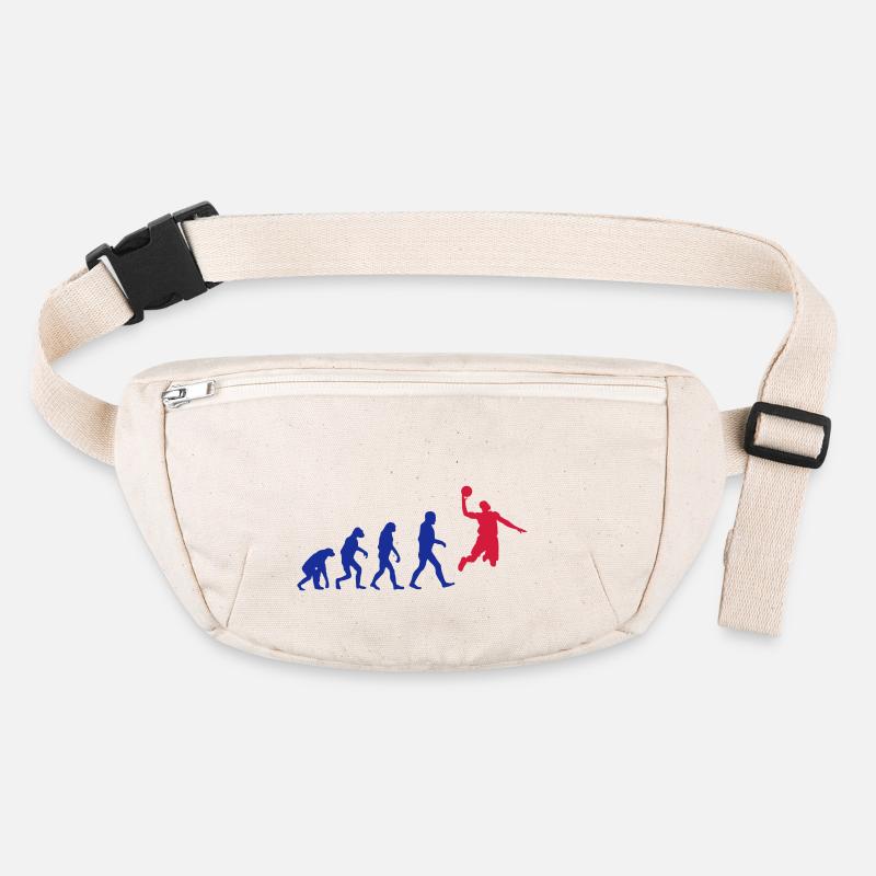 Basketball evolution logo - Stanley/Stella recycled Hip Bag  - natural