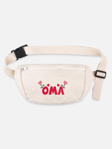 oma - Stanley/Stella recycelte Gürteltasche - Naturweiß - Vorne