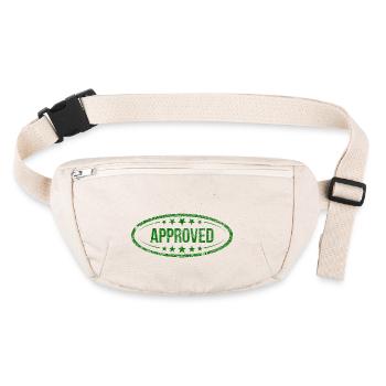 Approved Approved Tested Recognized Stamp - Stanley/Stella recycled Hip Bag  - natural - Front