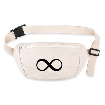 Unendlichkeits Symbol Endless Infinity Zeichen - Stanley/Stella recycelte Gürteltasche - Naturweiß - Vorne