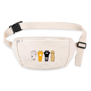 Cats paw - Stanley/Stella recycelte Gürteltasche - Naturweiß - Vorne