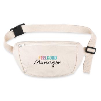 Design Feelgood Manager schwarz bunt - Stanley/Stella recycelte Gürteltasche - Naturweiß - Vorne