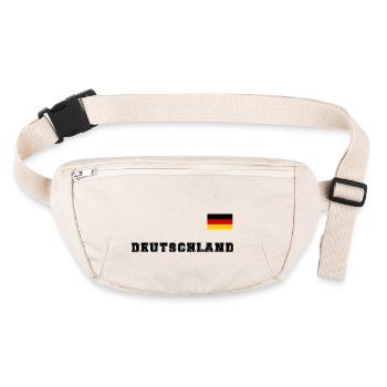 Look maillot de l’Allemagne avec drapeau national - Sac banane recyclé Stanley/Stella - blanc naturel - Devant