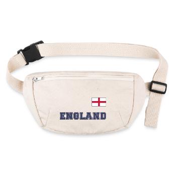 Look maillot ANGLETERRE avec drapeau drapeau sur la poitrine - Sac banane recyclé Stanley/Stella - blanc naturel - Devant