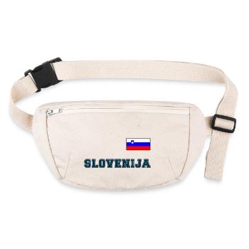 Look maillot de la Slovénie – SLOVENIJA avec drapeau - Sac banane recyclé Stanley/Stella - blanc naturel - Devant