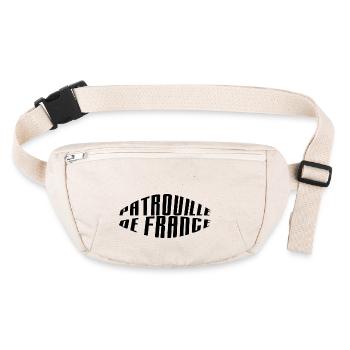 Patrouille de France texte noir - Sac banane recyclé Stanley/Stella - blanc naturel - Devant