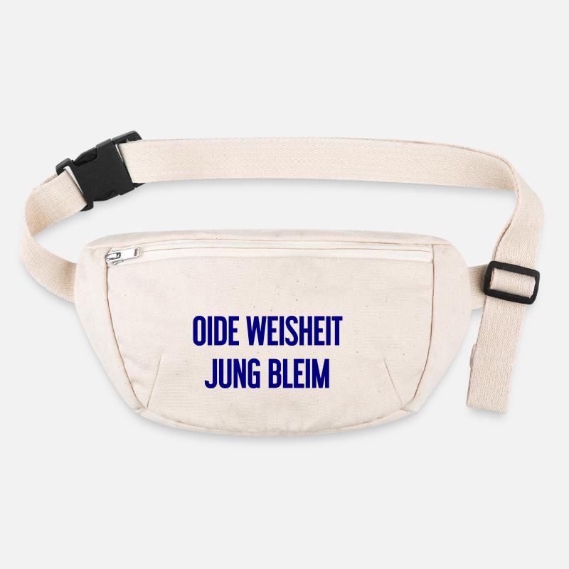 Oide Weisheit, jung bleim – Bayerischer Spruch Stanley/Stella recycelte Gürteltasche