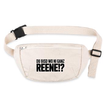 Du bisd wo ni ganz Reene !? – Dicton saxon - Sac banane recyclé Stanley/Stella - blanc naturel - Devant