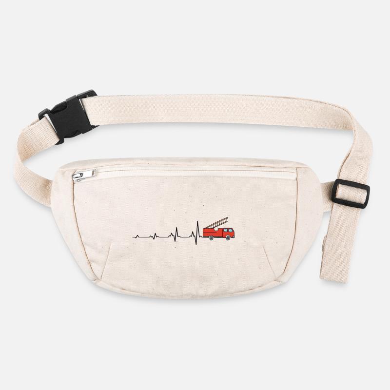 Fire Brigade Heartbeat Firefighter Fire Truck Stanley/Stella recycled Hip Bag 