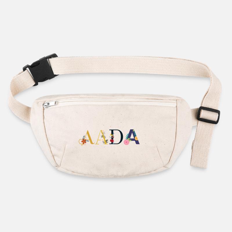 AADA Name mit Blumen geschmückt Stanley/Stella recycelte Gürteltasche