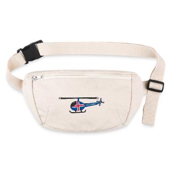 Hélicoptère Islande Flag Enfants - Sac banane recyclé Stanley/Stella - blanc naturel - Devant