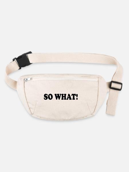 So what - Sac banane recyclé Stanley/Stella - blanc naturel - Devant