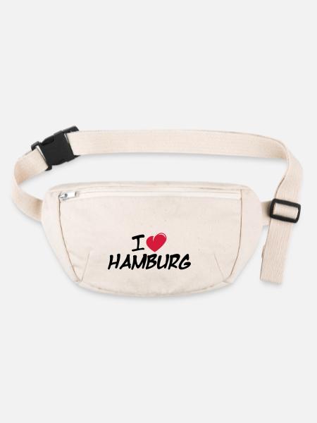 I love Hamburg / I Love Hamburg - Stanley/Stella recycled Hip Bag  - natural - Front