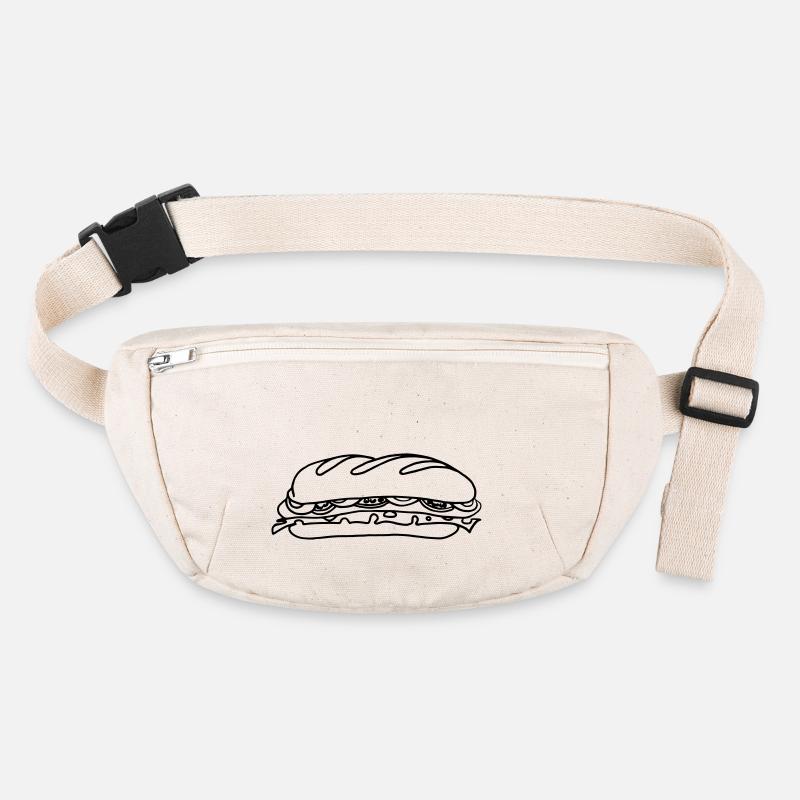 Sandwich belegtes Brot Geschenk Geschenkidee Stanley/Stella recycelte Gürteltasche