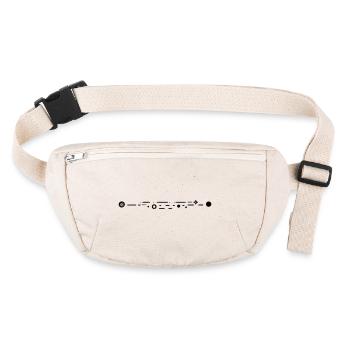 Line Dots Pattern - Stanley/Stella recycled Hip Bag  - natural - Front