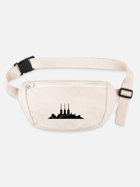 Hannover // Skyline // Silhouette // Skylineshirt - Stanley/Stella recycelte Gürteltasche - Naturweiß - Vorne
