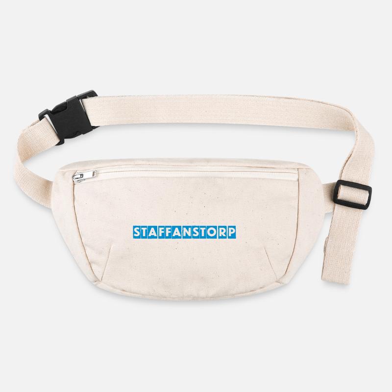 Staffanstorp – Blaues Textdesign Stanley/Stella recycelte Gürteltasche