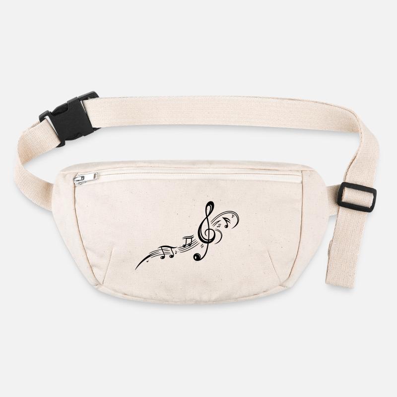 Les notes de musique, clefs, musique Sac banane recyclé Stanley/Stella