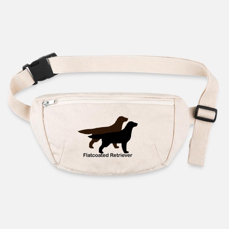 Flatcoated Retriever schwarz und leber Stanley/Stella recycelte Gürteltasche
