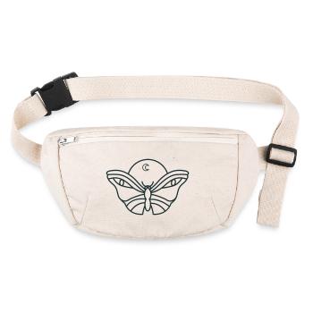 Night moon moth with eyes - Stanley/Stella recycled Hip Bag  - natural - Front