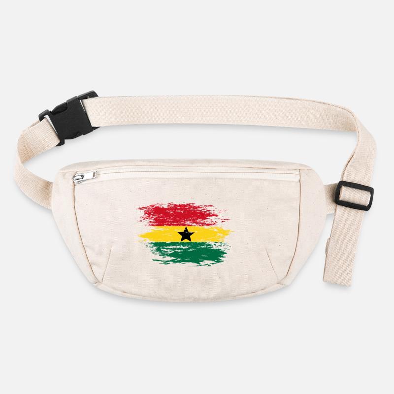 Drapeau de la carte du Ghana utilisé Sac banane recyclé Stanley/Stella