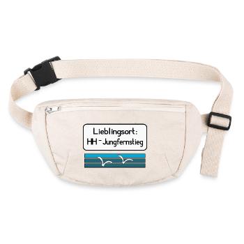 Lieblingsort HH Jungfernstieg - Stanley/Stella recycelte Gürteltasche - Naturweiß - Vorne