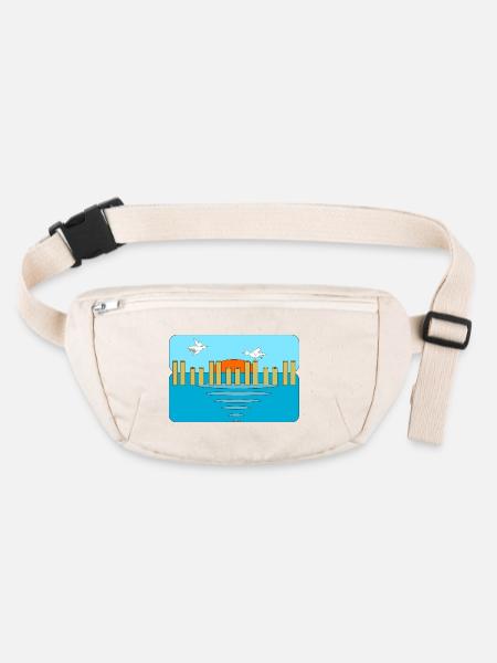 Seascape - Stanley/Stella recycled Hip Bag  - natural - Front