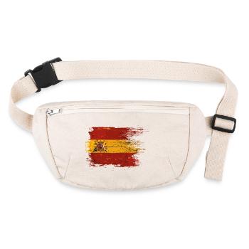 Drapeau d'Espagne Drapeau espagnol vintage Look usé - Sac banane recyclé Stanley/Stella - blanc naturel - Devant