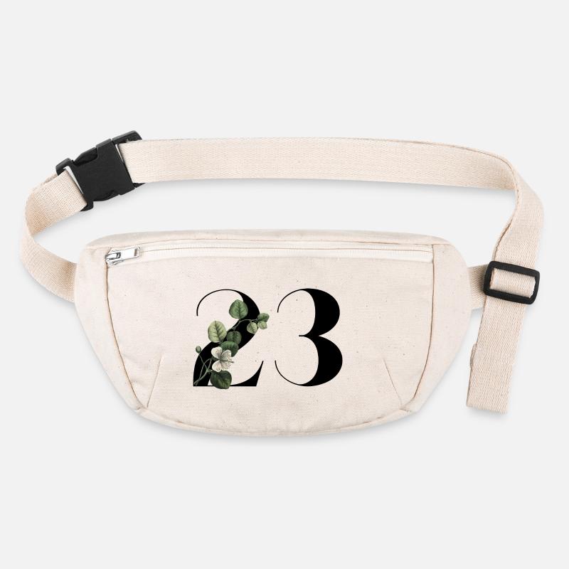 Nummer 23 Blumengrün -23. Blumengeburtstag Stanley/Stella recycelte Gürteltasche