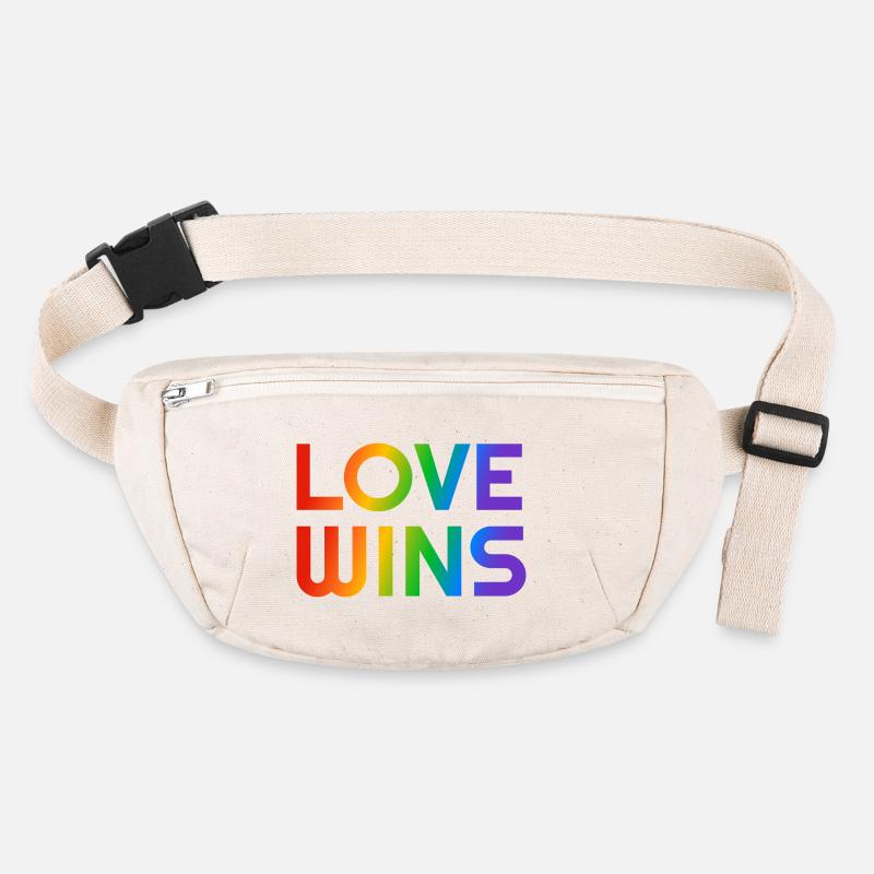 Liebe gewinnt Regenbogen LGBTQ schwul Stanley/Stella recycelte Gürteltasche