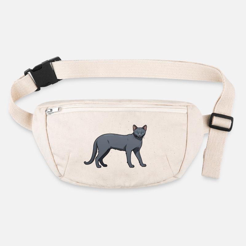 Bleu Russe - Chat mignon Sticker Sac banane recyclé Stanley/Stella