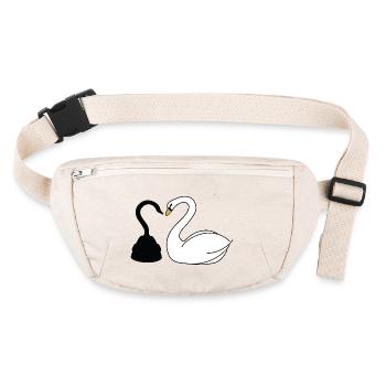Captain Hook and Swan - Stanley/Stella recycled Hip Bag  - natural - Front