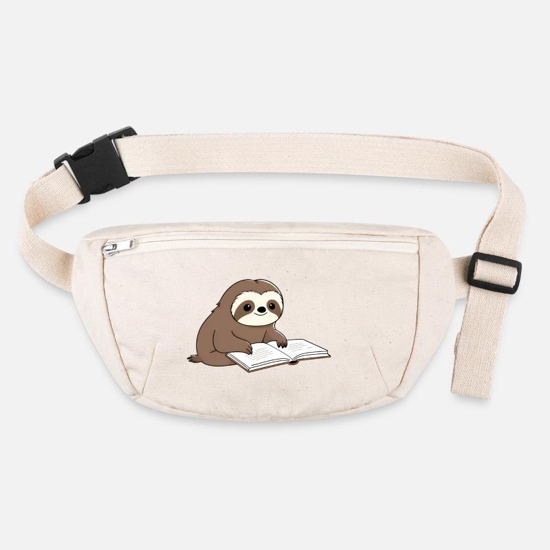 Cute Sloth Reader with Book Stanley/Stella recycled Hip Bag 