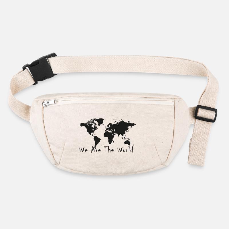Monde Unite Carte Silhouette Sac banane recyclé Stanley/Stella